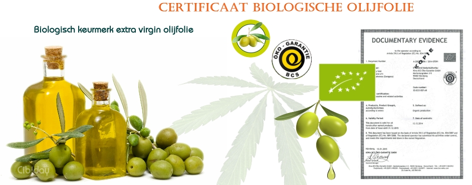 Certificaat Biologische Olijfolie